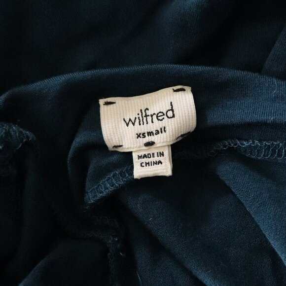 Wilfred Women's Sz XS Blue‎ Open Cowl Back Stretch Oversized Pullover Top - Picture 8 of 9